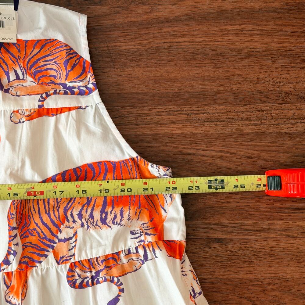 Stewart Simmons Clemson Tigers Poplin Summer Tank Dress Women’s size L - Picture 7 of 8